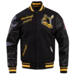 Mens Pittsburgh Steelers Retro Classic Wool Varsity Jacket