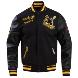 Mens Pittsburgh Steelers Retro Classic Wool Varsity Jacket
