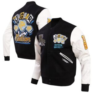 Mens Pro Standard Black Southern University Jaguars Varsity Jacket