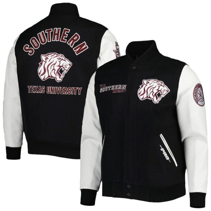 Mens Pro Standard Black Texas Southern Tigers Classic Wool Varsity Jacket