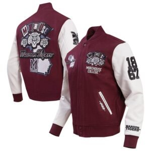 Mens Pro Standard Maroon Morehouse Maroon Tigers Varsity Jacket