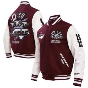 Mens Pro Standard Maroon North Carolina Central Eagles Varsity Jacket