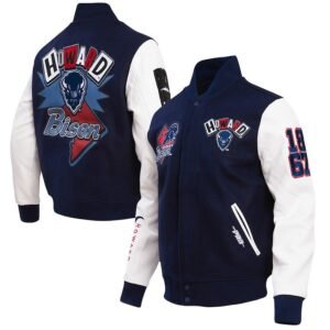Mens Pro Standard Navy Howard Bison Varsity Jacket