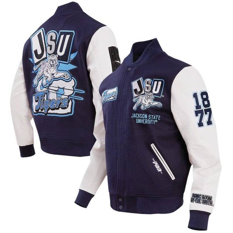 Mens Pro Standard Navy Jackson State Tigers Varsity Jacket