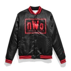 Mens Red Bomber Nwo Varsity Jacket
