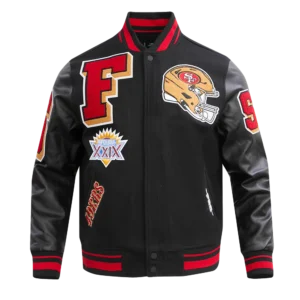 Mens San Francisco 49ers Mashup Wool Varsity Jacket