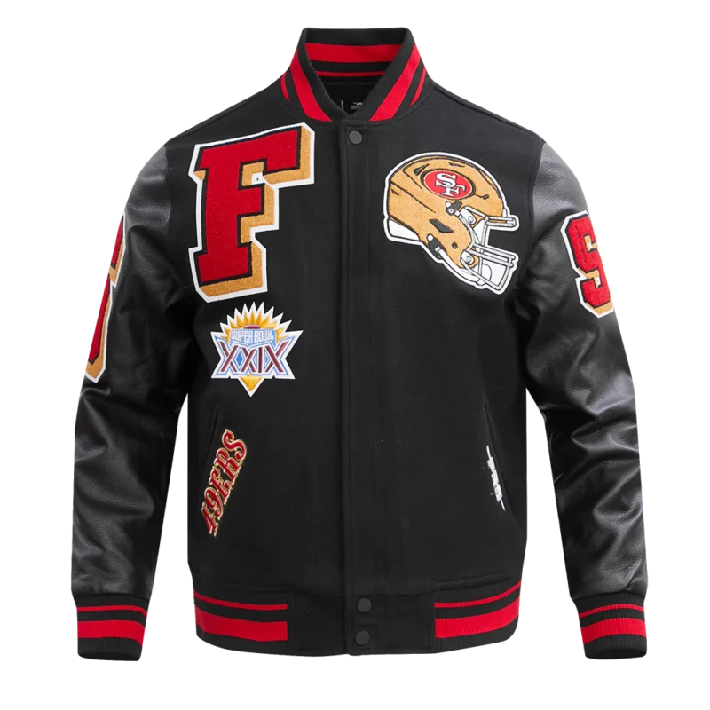 Mens San Francisco 49ers Mashup Wool Varsity Jacket