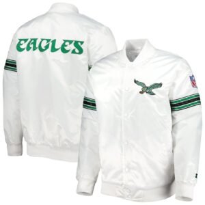 Mens Starter White Philadelphia Eagles Full-snap Jacket
