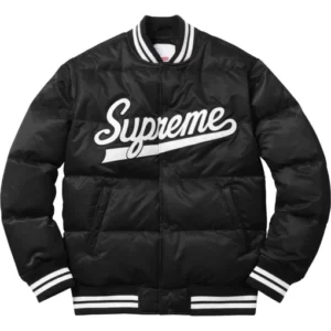Mens Supreme Puffy Varsity Jacket