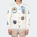 Men's Vintage Style Fighter Pilot Cream Jacket