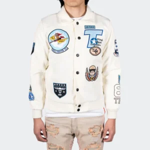 Men's Vintage Style Fighter Pilot Cream Jacket