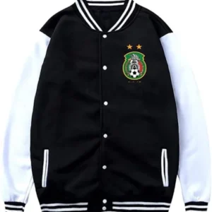 Mexico Black And White Varsity Jacket