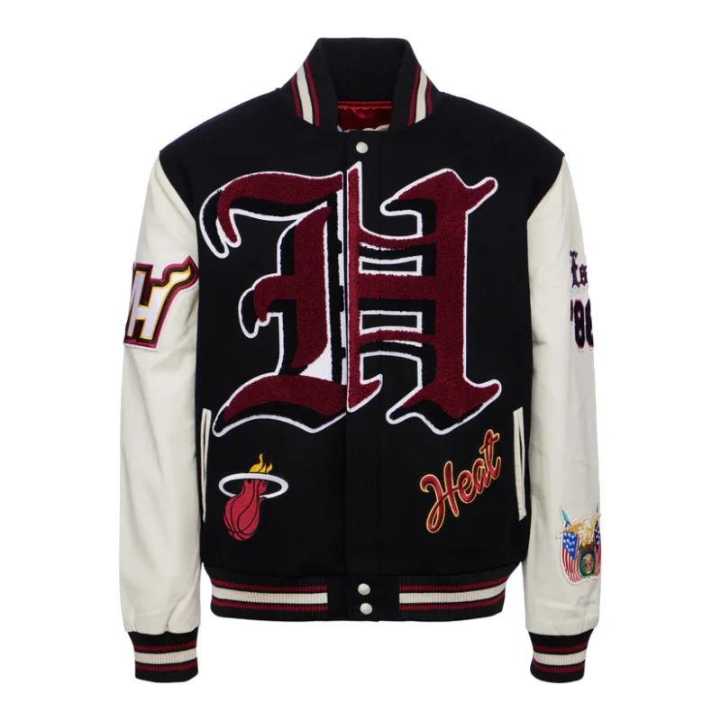 Miami Heat Wool And Leather Varsity Jacket