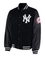 Ny Yankees Varsity Wool/leather Black Jacket