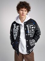 Monochrome Bright Future Varsity Jacket