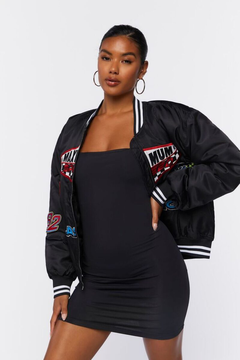 Motorway Embroidered Varsity Jacket Motorway Embroidered Varsity Jacket