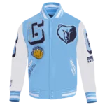 NBA Memphis Grizzlies Mashup Mens Rib Wool Varsity Jacket
