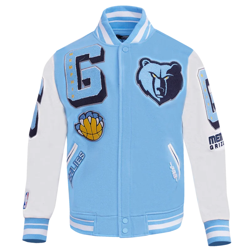 NBA Memphis Grizzlies Mashup Mens Rib Wool Varsity Jacket