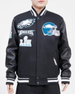 NFL Philadelphia Eagles Mashup Wool Mens Varsity Jacket