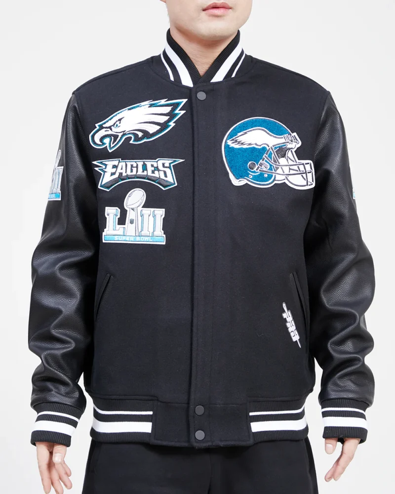 NFL Philadelphia Eagles Mashup Wool Mens Varsity Jacket