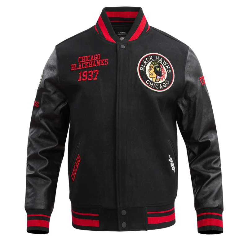 NHL Chicago Blackhawks Retro Classic Wool Varsity Jacket