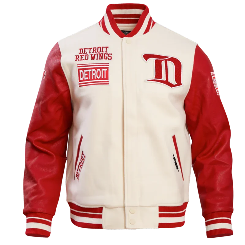 NHL Detroit Red Wings Retro Classic Wool Varsity Jacket