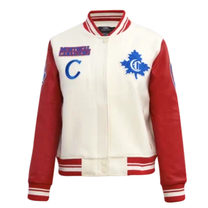 NHL Montreal Canadiens Retro Classic Women's Rib Wool Varsity Jacket