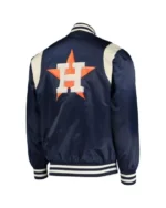 Navy Cream MLB Houston Astros Satin Jacket