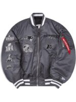 New England Patriots X Alpha X New Era Ma-1 Nylon Bomber Jacket