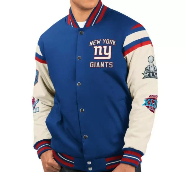 New York Giants Super Bowl Champions Bomber Jacket New York Giants Super Bowl Champions Bomber Jacket