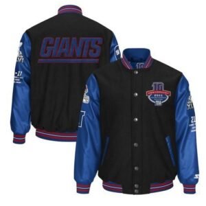 New York Giants Super Bowl XLVI Black/Blue Jacket