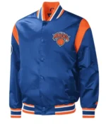 New York Knicks Force Play Blue Varsity Jacket