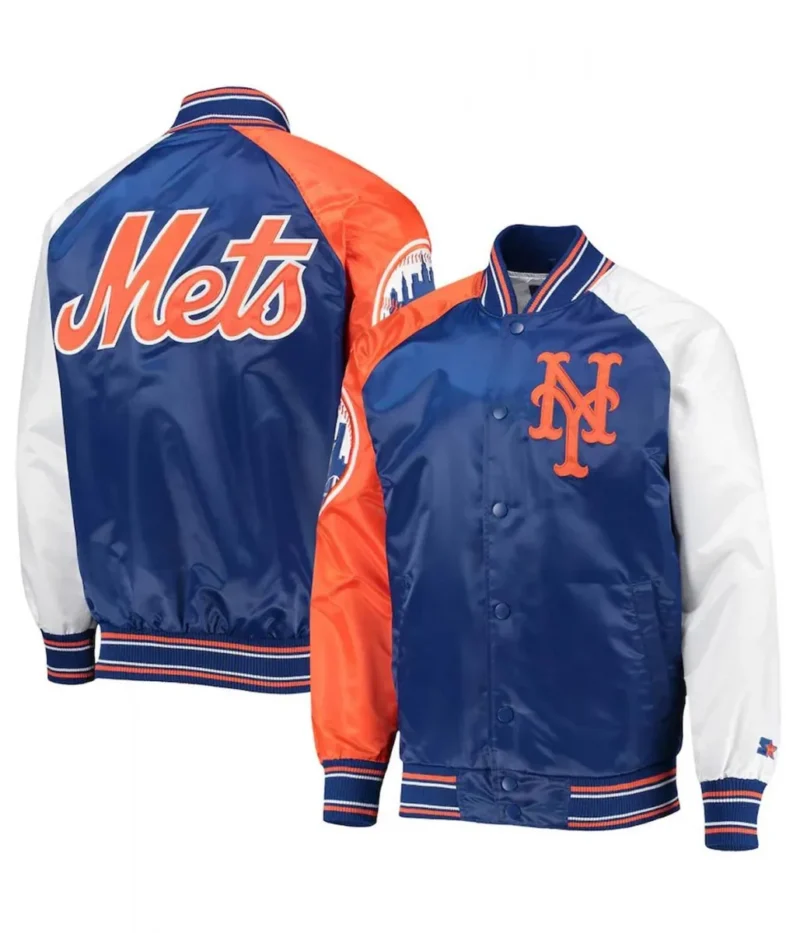 New York Mets Varsity Royal Blue Orange And White Jacket