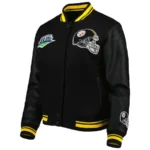 Nfl Pittsburgh Steelers Wool Leather Jacket