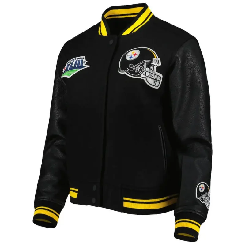 Nfl Pittsburgh Steelers Wool Leather Jacket