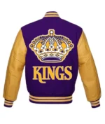 NHL Los Angeles Kings Bomber Purple And Yellow Jacket