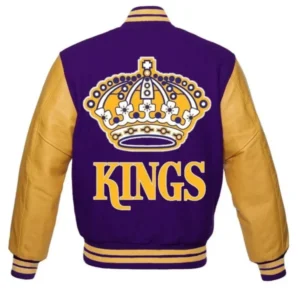 NHL Los Angeles Kings Bomber Purple And Yellow Jacket