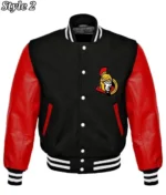 NHL Ottawa Senators Varsity Red And Black Jacket