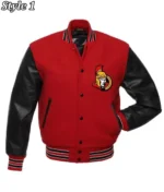 NHL Ottawa Senators Varsity Wool/Leather Jacket