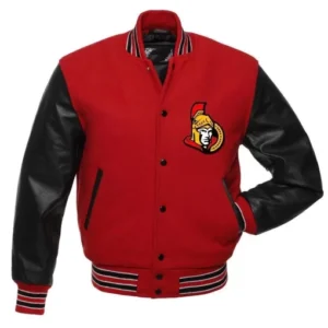 NHL Ottawa Senators Varsity Wool/Leather Jacket