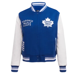 Nhl Toronto Maple Leafs Retro Classic Women's Rib Wool Varsity Jacket