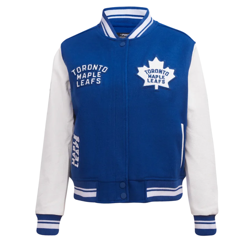 Nhl Toronto Maple Leafs Retro Classic Women's Rib Wool Varsity Jacket