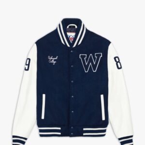 Oakwood College Bi Oversized Navy Varsity Jacket