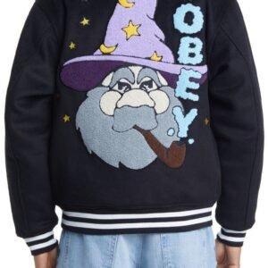 Obey Wizard Wool Blend Varsity Jacket