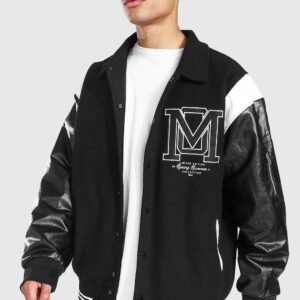 Official Man Limited Edition Black Varsity Jacket