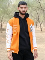Orange B Varsity Jacket