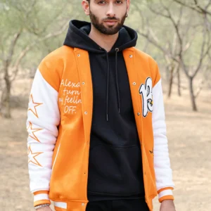 Orange B Varsity Jacket