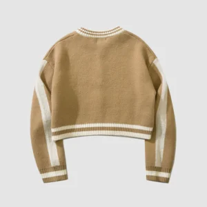 Pattern Jacquard Knit Cropped Jacket