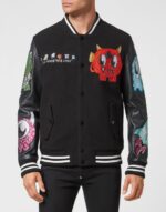 Philipp Plein Varsity Bomber Monsters With Crystals Jacket