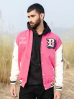 Pink B Tista X Tarefaan Varsity Jacket